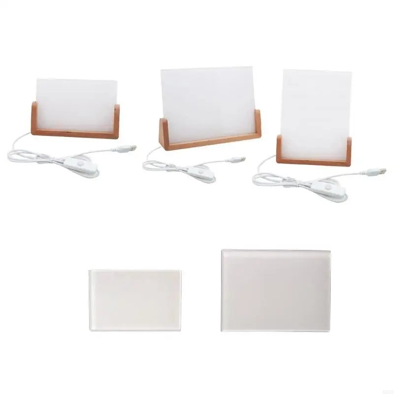 Khung ảnh trống acrylic thăng hoa A6HD với đèn LED để hiển thị ảnh