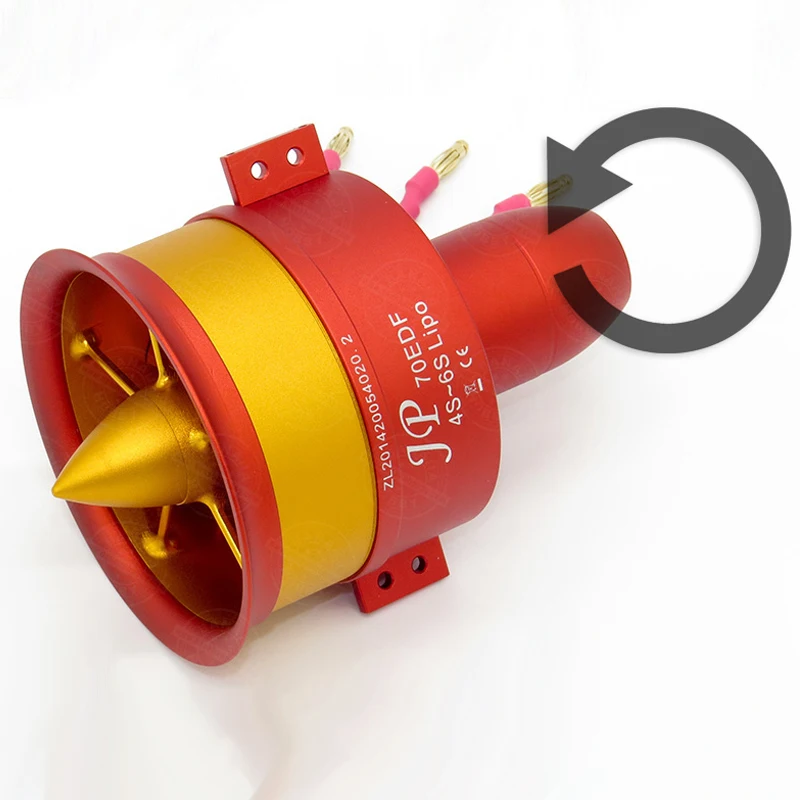 JP Hobby 70mm dans le sens des aiguilles d'une montre/route dans le sens inverse des aiguilles d'une montre EDF en alliage d'aluminium avec moteur sans brosse 6S