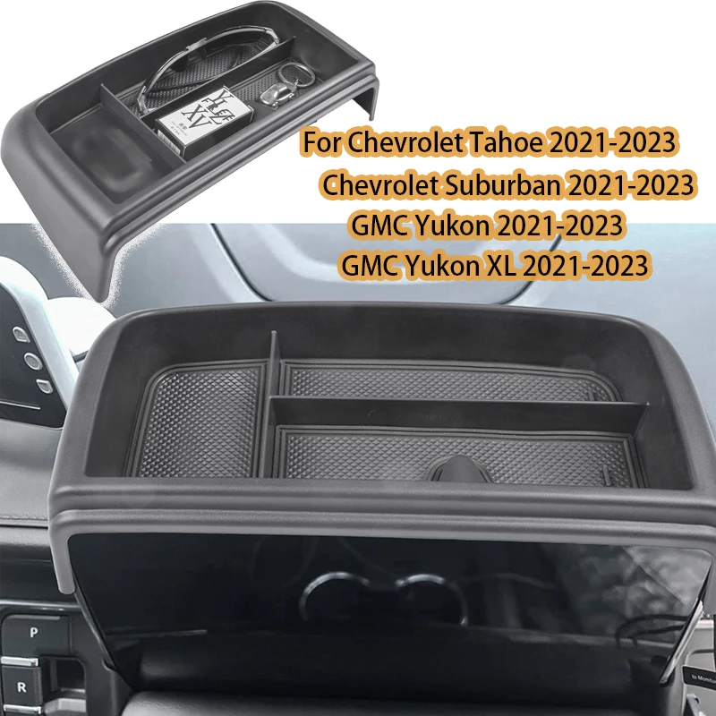 

For 2021-2023 Chevrolet Tahoe Suburban and GMC Yukon Dash Storage Tray Insert behind Screen Organizer Box Interior Accessories