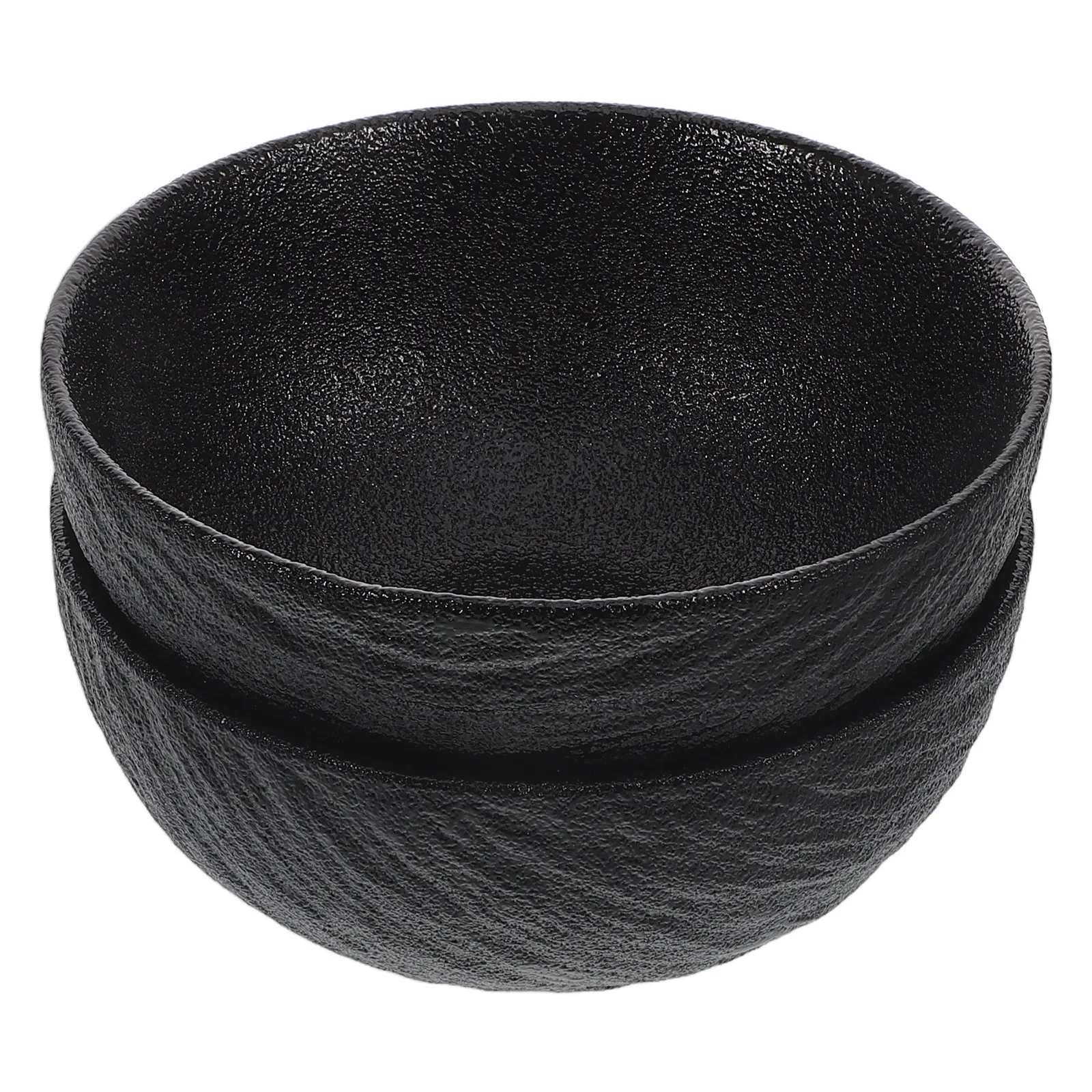 2Pcs Ceramic Bowls Rock Texture Minimalist Soup Salad Serving Dinnerware for Family Gatherings Modern Kitchen Decor Pasta Ramen