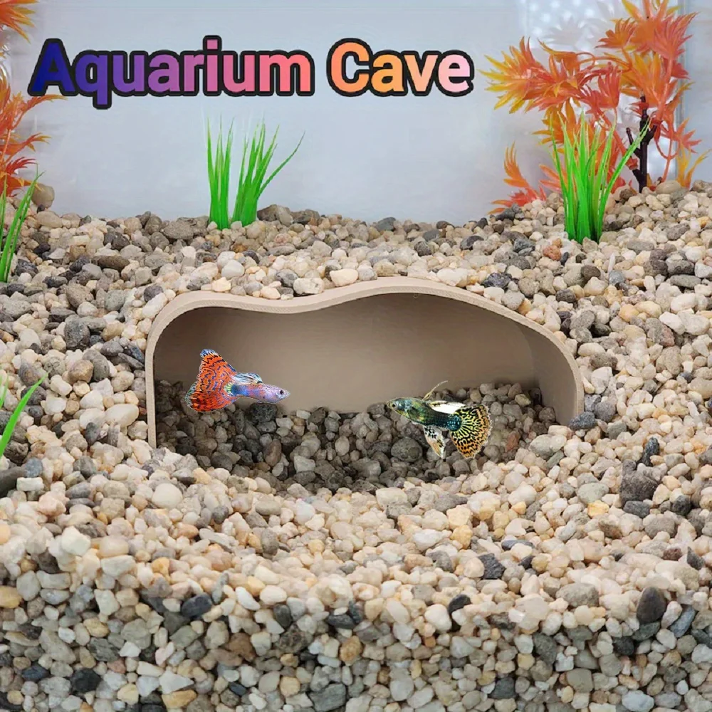 

Wavy Hideout for Fish Aquariums Cave | Fish tank Cave for Shrimp, fish, axolotl, crab