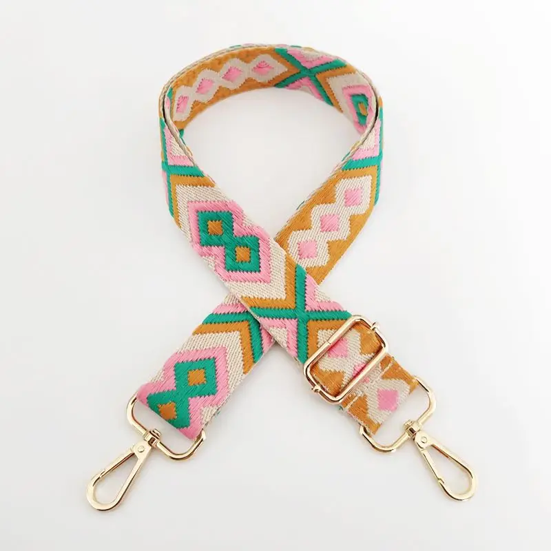 جديد اللون المعين الجاكار واسعة حزام الكتف واحد الكتف قطري الجسم حزام استبدال حقيبة الإناث الطويلة #5