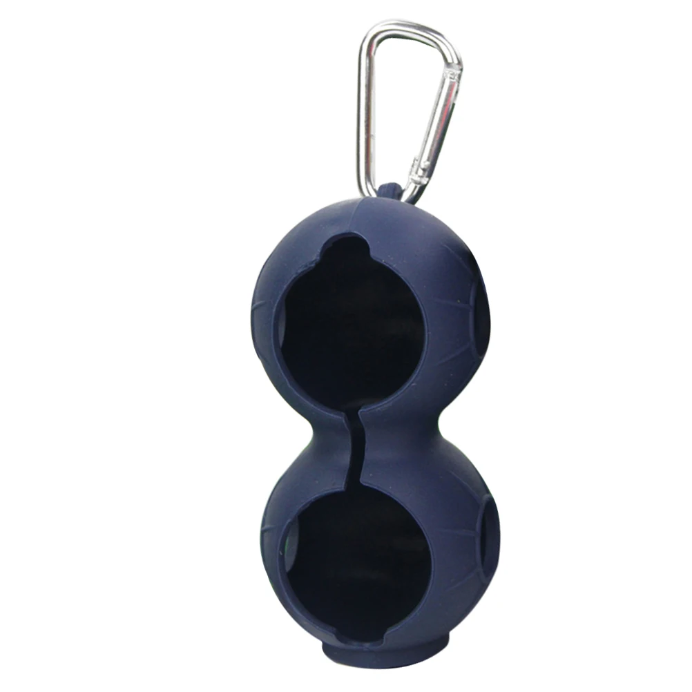 

Dual Ball Holder Silicone Golf Ball Carrier Soft Storage Belt Hook Dark Blue Easy Carry Clip Attachments Accessories Supplies