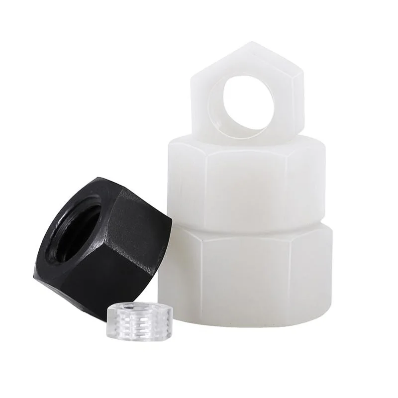 5/10/100szt Nakrętki sześciokątne M2 M2.5 M3 M4 M5 M6 M8 M10 M12 M14 M16 Nylon Plastik DIN934 Nakrętka sześciokątna GB6170