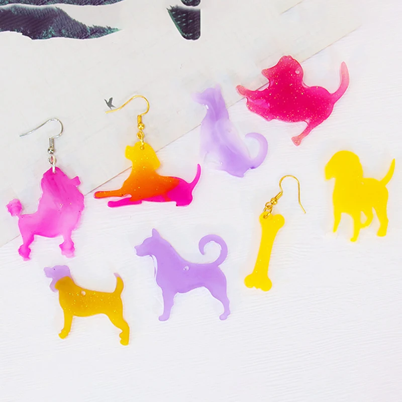 Animal Series Earrings Silicone Mold Cute Cat Penguin Squirrel Shaped Resin Mold DIY Jewelry Pendant Design Moulds Jewelry Decor image 3