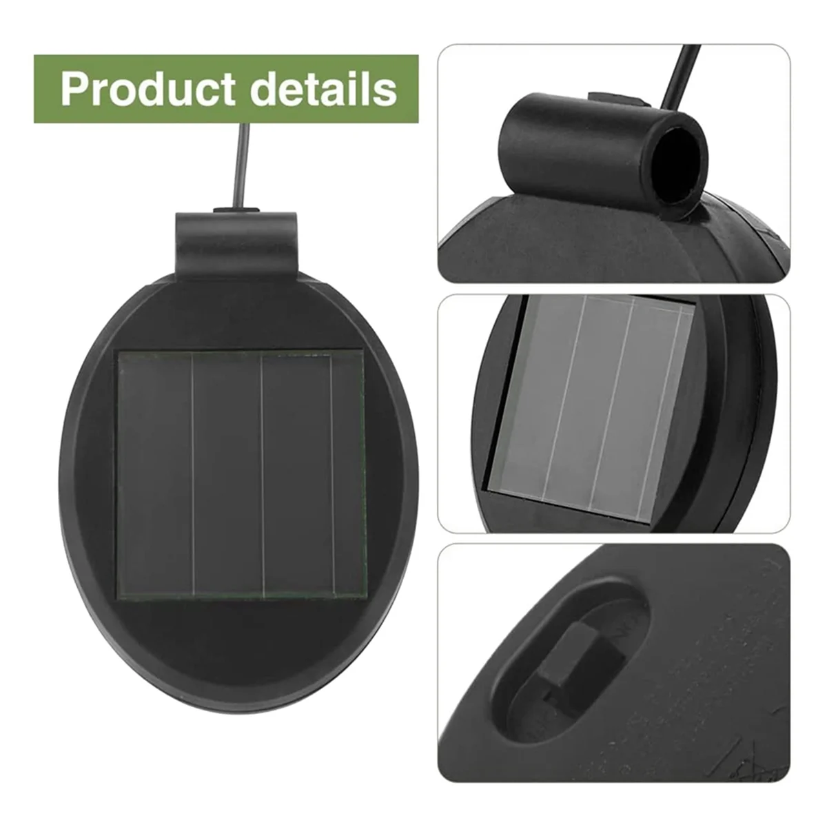 B50C 4 Packs Solar LED Light Replacement Top Part Panel ,Solar Panel Lantern Lid Light Bulb Accessories Battery Box