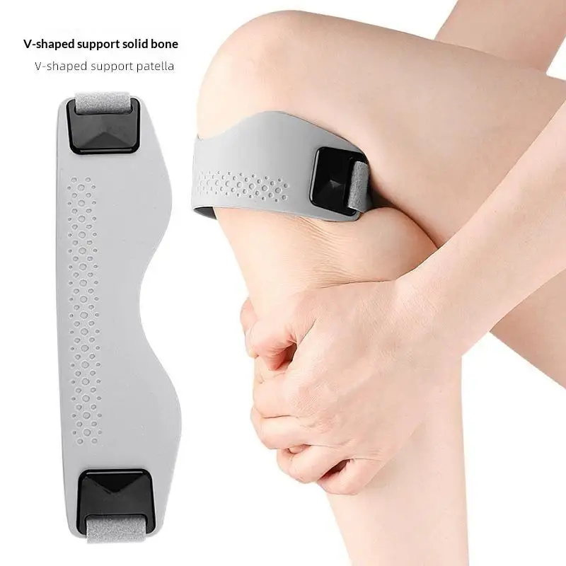 NOVO 2026: Faixa de Silicone Ajustável para Joelho (1 Peça), Suporte para Tendão para Homens e Mulheres, Ideal para Corrida, Tênis e Alívio da Dor no Joelho de Saltador