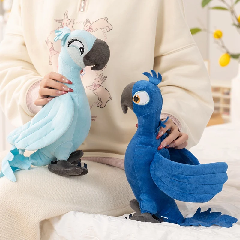 Nice High Quality  Rio 2 Movie Cartoon Plush Toys 30cm Blue Parrot Blu & Jewel Bird Dolls Christmas Gifts For Kids Plush Toy