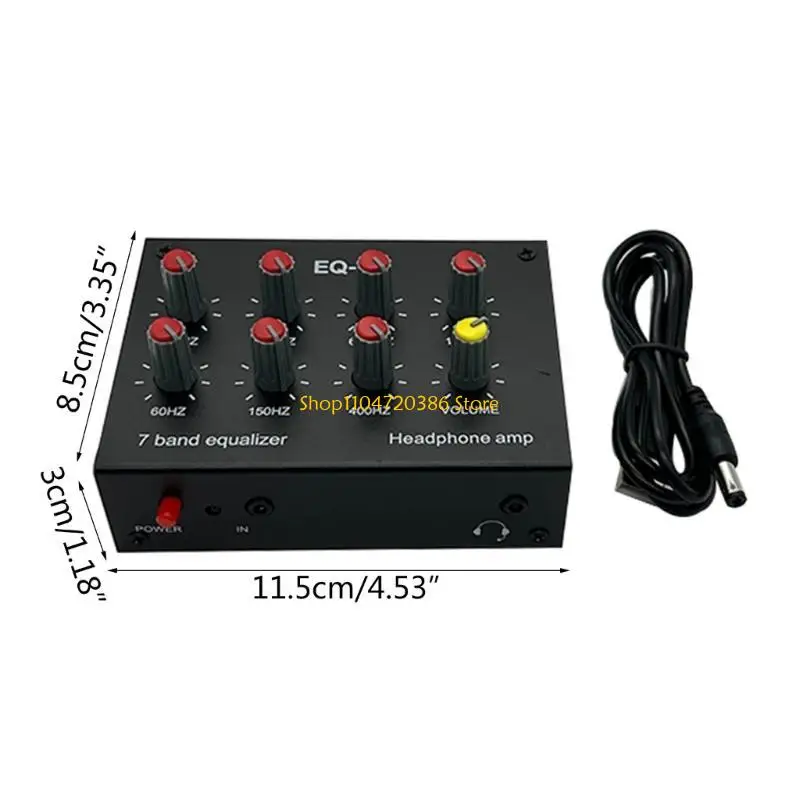 DC5V 12V Treble Bass Adjustment 12dB نطاق التحكم 7 تعادل صوت النطاق
