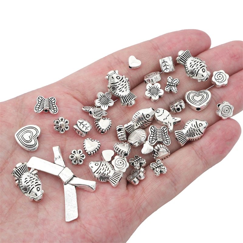 Zinc Alloy Metal Butterfly Heart Flower Fish Shell Cross Pendant for Necklace DIY Jewelry Craft Making
