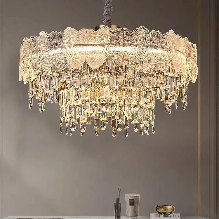 

French living room Internet celebrity popular dining room crystal chandelier modern and simple crystal chandelier