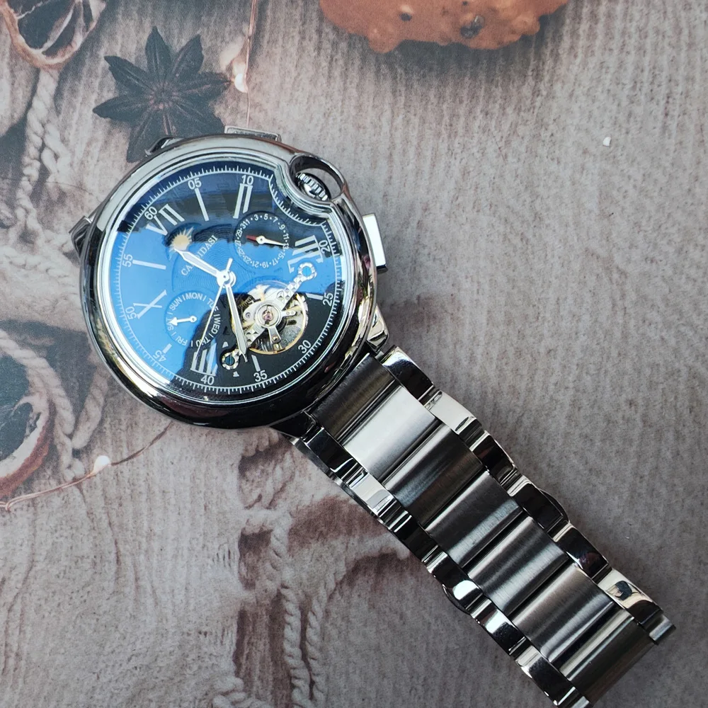 

Men Mechanical Watch Fashion Luxury Business Tourbillon Wristwatch Male Waterproof Sport Automatic Casual Clock