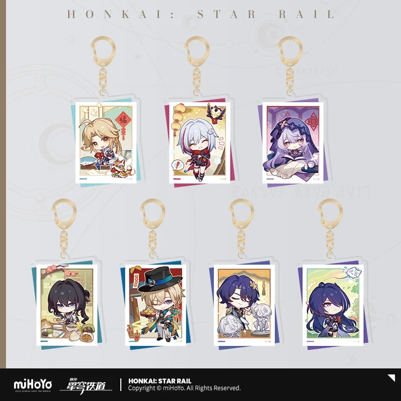 Sunsyea Honkai Star Rail Official Merch miHoYo Original Authentic XCHS 1 Series Badge Keychain Cards Dr. Ratio Aventurine