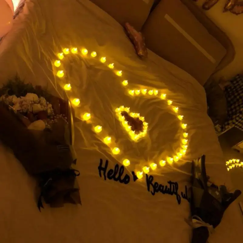 Flameless Led Candle Light Battery Powered Bright Color Lamp Blinking Row Long Lasting Decoration Lights (battery Not Included)