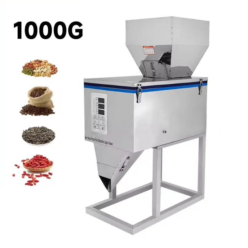 10-1000g Automatic food packaging machine, granular powder materials medicines weighing and packaging machines