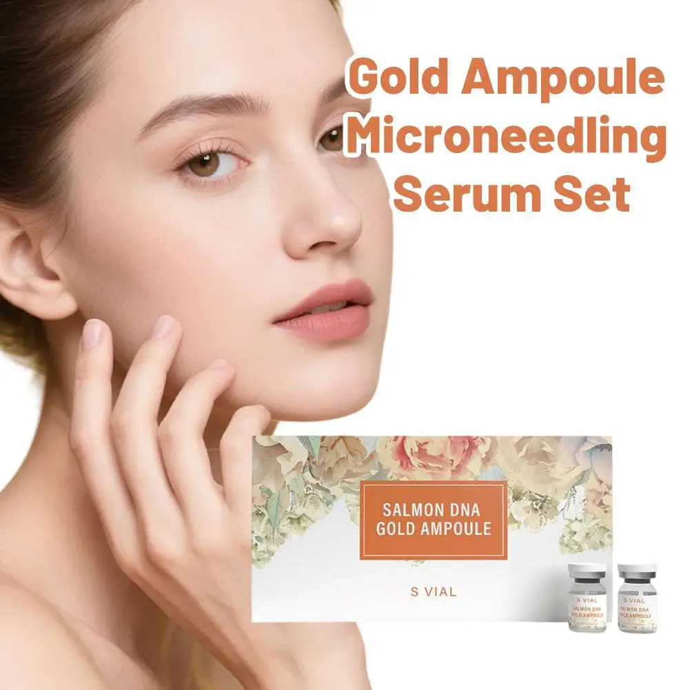 Conjunto de Sérum Ampoule de DNA de Salmão, 10x5ml, Booster de Pele para Microagulhamento, Kit de Cuidados com a Pele Coreano para Clareamento, Reparação e Antienvelhecimento