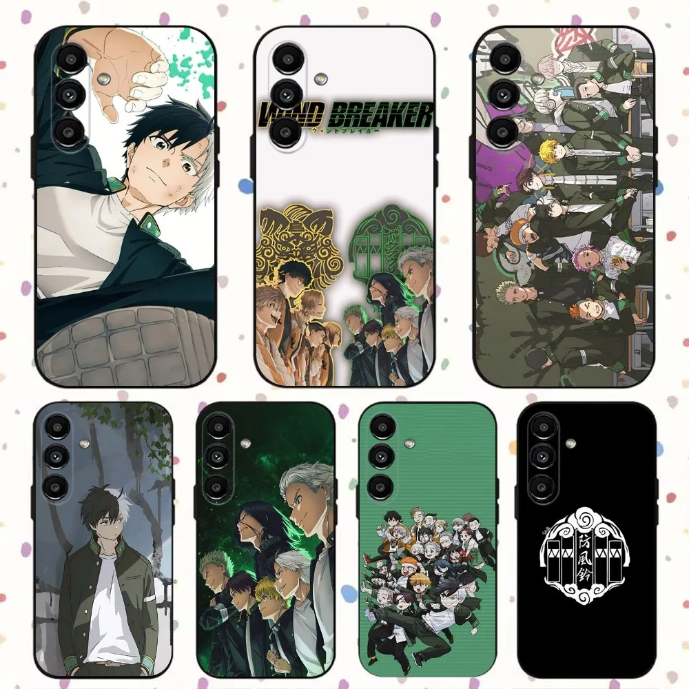 Anime Wind Breaker Sakura  Phone Case For Samsung S24,S21,S22,S23,S30,Ultra,S20,Plus,Fe,Lite,Note,10,9,5G Black Soft Cover