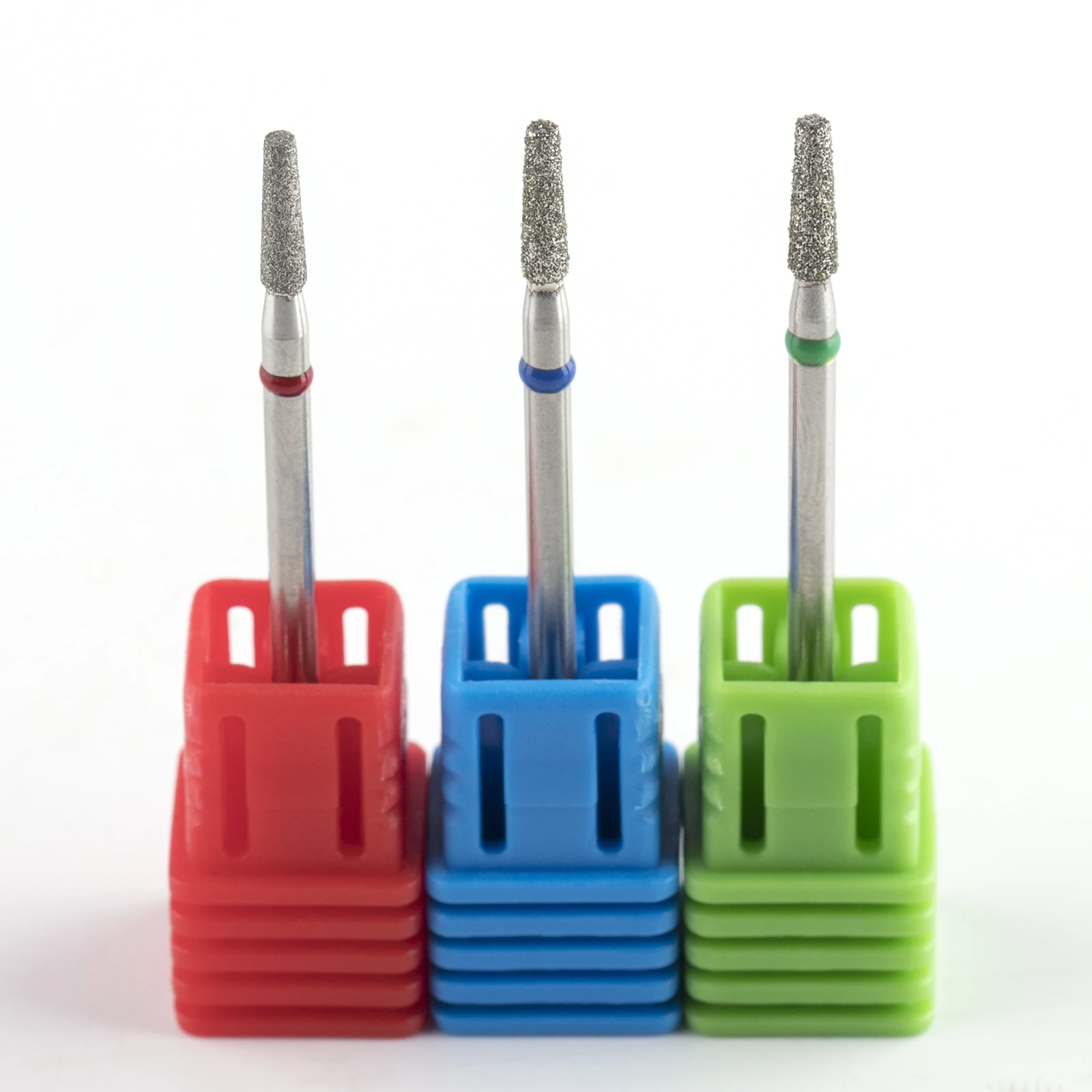 TP 2Pcs Column Russian Cuticle Bit Diamond Burr Nail Drill Bits Rotary Electric Manicure Drill Nails Accessories Tools