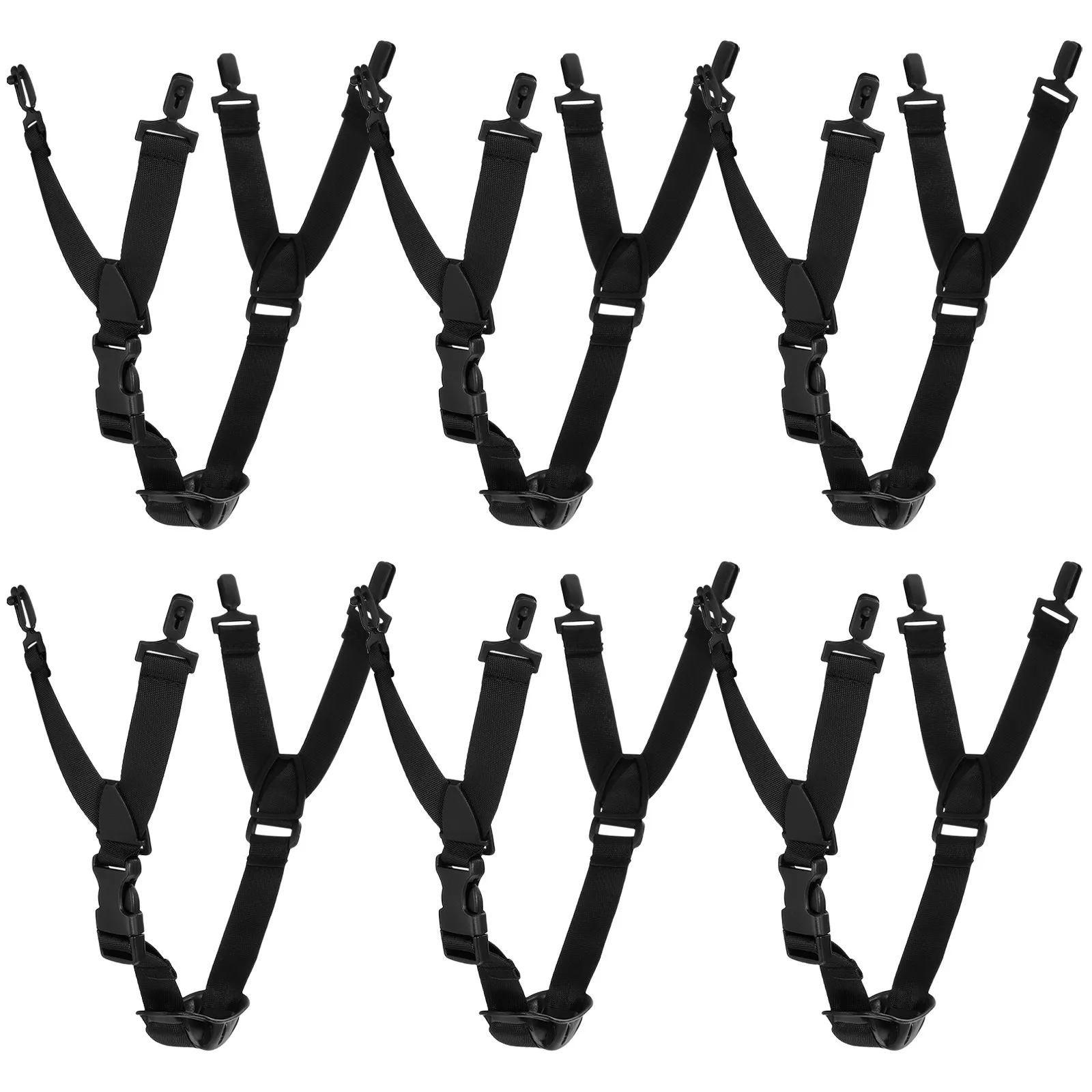 

6Pcs Safety Chin Strap Adjustable Replacement Buckle Construction Hard Hat Chin Belt Secure Fit Outdoor Work