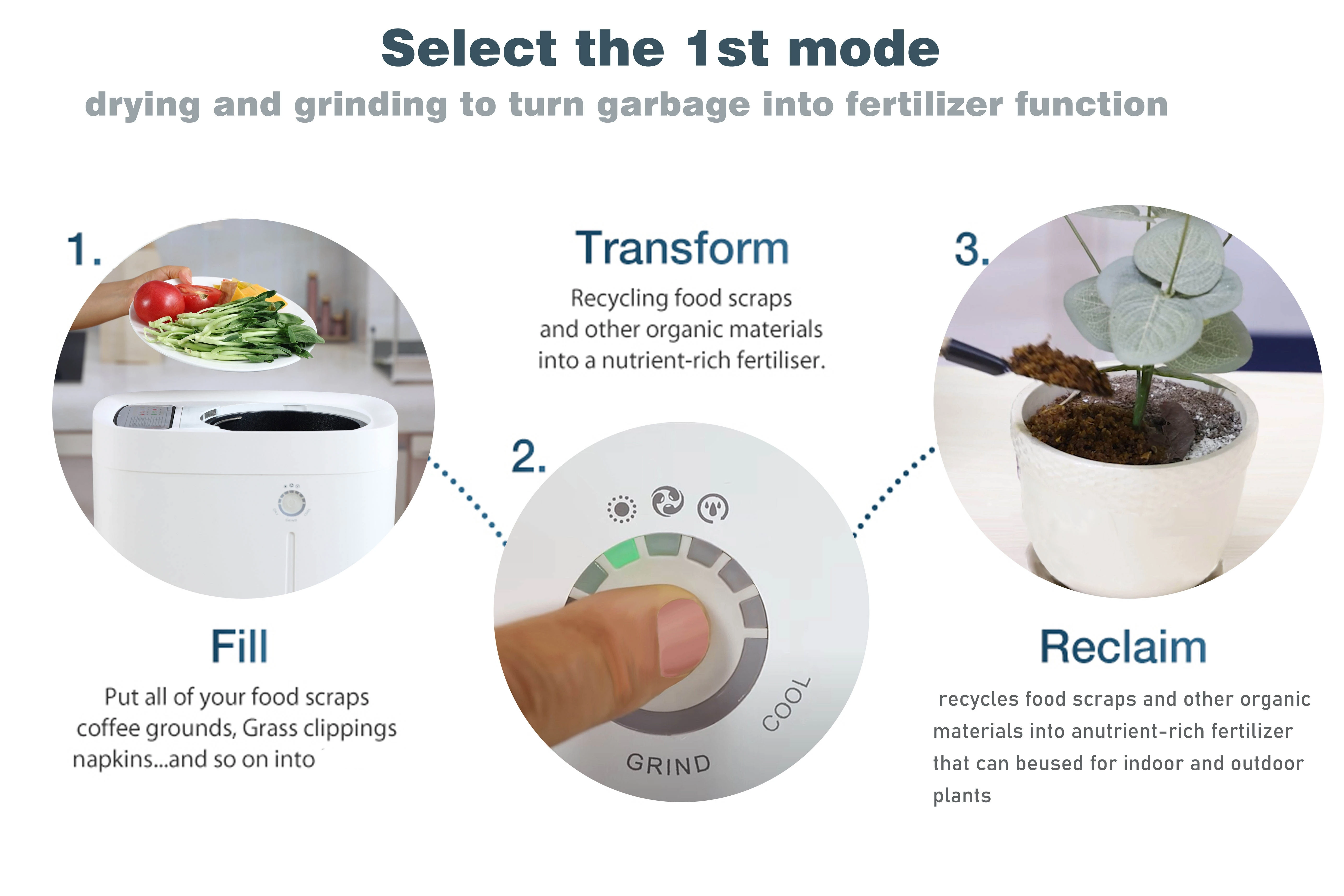 SUNEFUN SF-03 جهاز إعادة التدوير الذكي للتخلص من نفايات الطعام