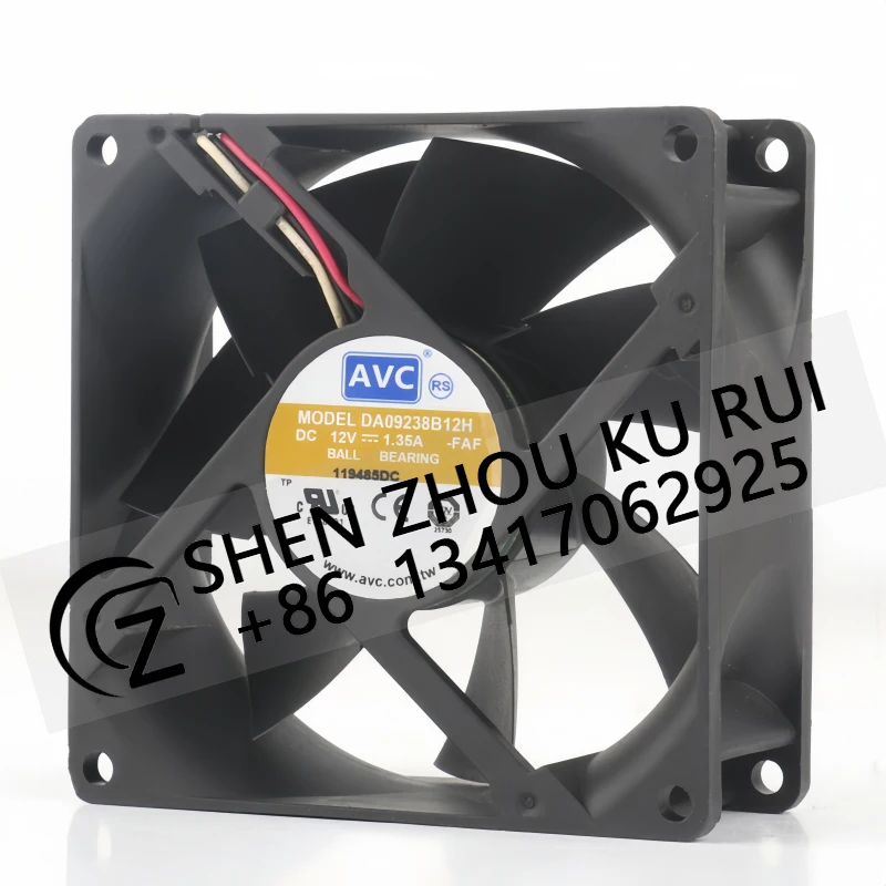 AVC cooling fan 12V 1.35A AC EC 9038 Large air Volume inverter 3-wire speed measurement 9CM DA09238B12H