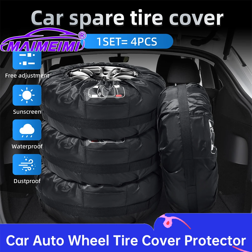 

4 шт./лот, пылезащитный защитный чехол, Стайлинг автомобиля, автомобильная шина, автомобильный чехол для запасного колеса, сумки для хранения шин