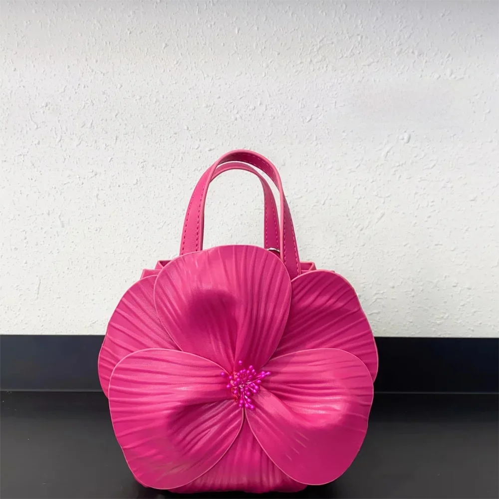 Innovative Chinese-Style Floral Bucket Bag Flower Drawstring Mini Tote Bag French Luxury Designer Handbags Women view 6