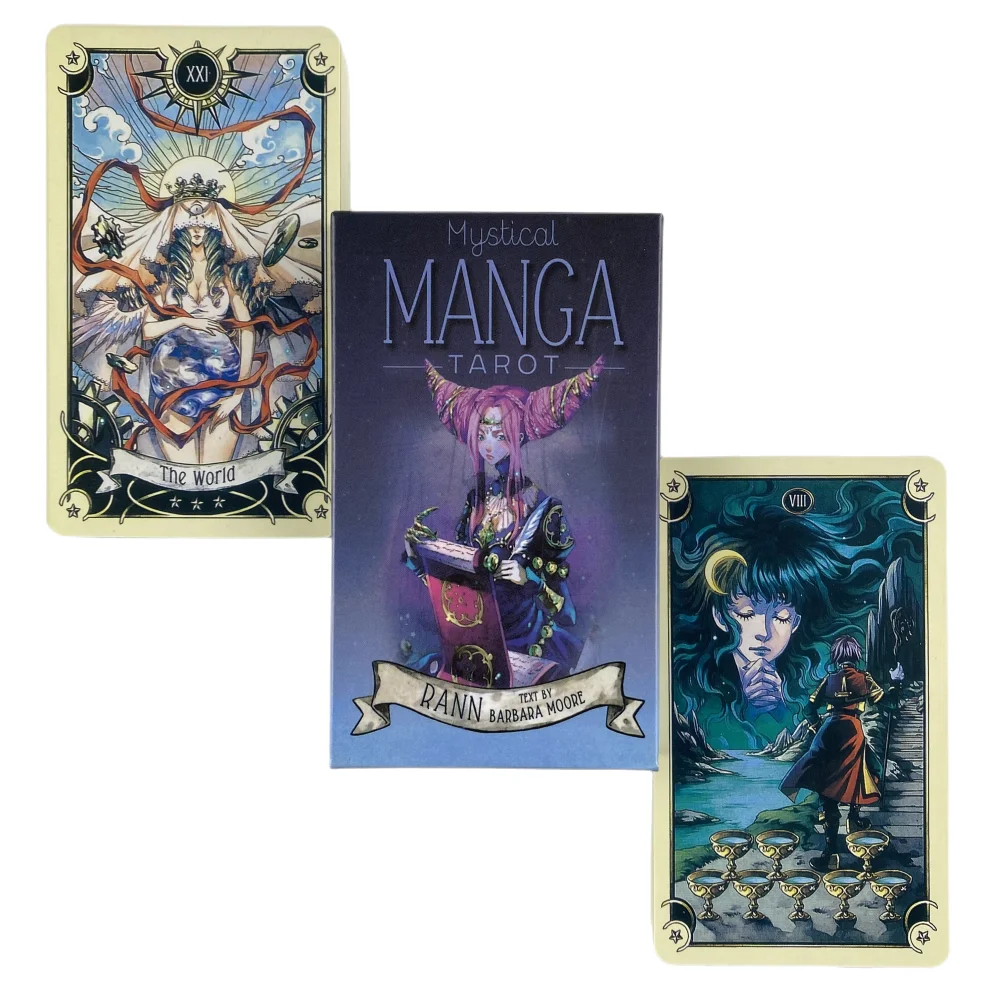 Mystical Manga Tarot Cards A 78 Deck Oracle English Visions Divination Edition Borad Playing Games