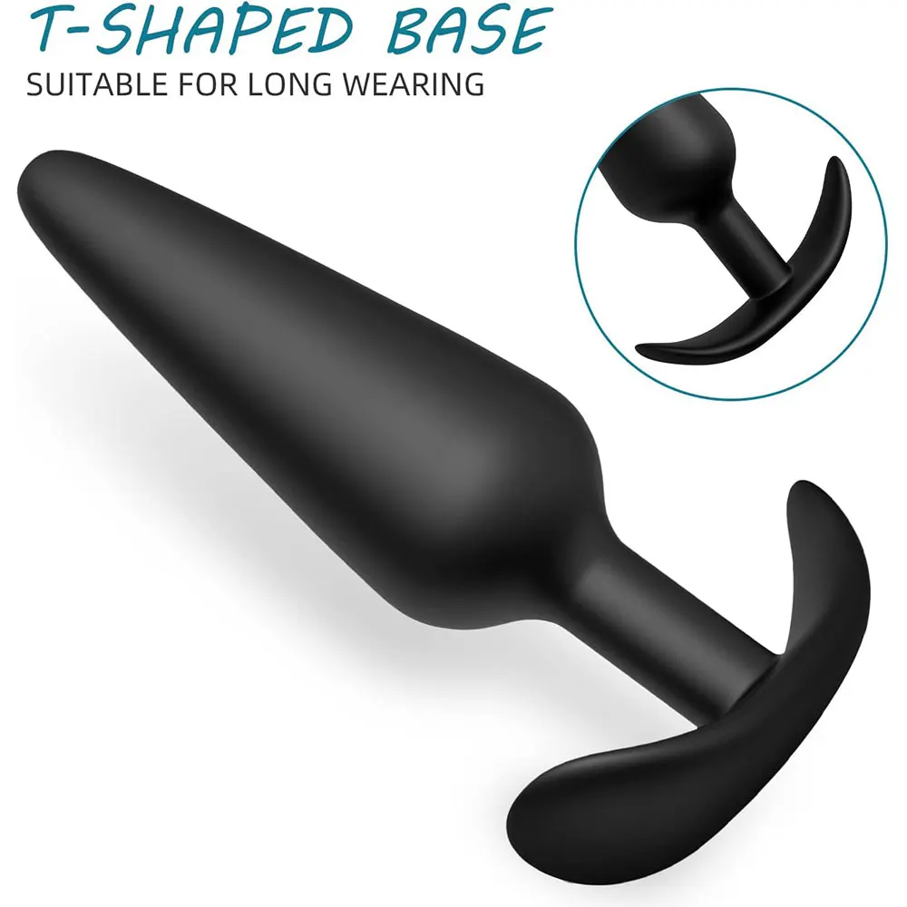 Silicone Anal Plug 3 Size Butt Plugs Training Set for Beginners Prostate Massage Anus Dilator Anal Ball Sex Toys for Couples