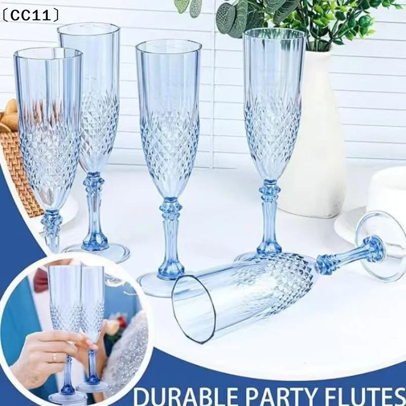 1 Pcs Champagne Goblet High Legged Wine Glasses Cocktail Red Wine Brandy Glasses Drinkware Party Bar Wedding Transparent〔CC11〕