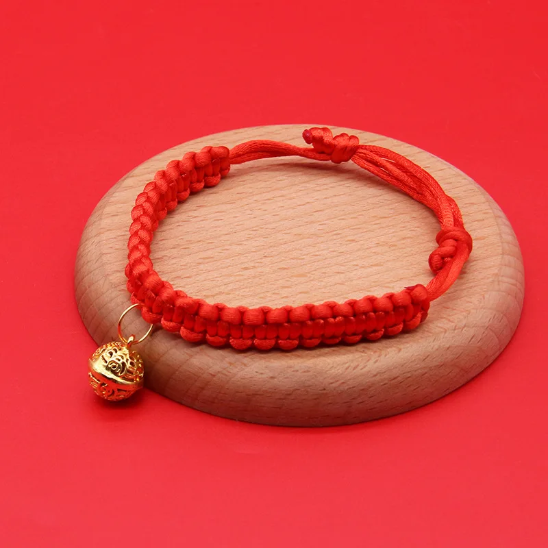 Pet Collar Cat Fashionable Pet New Year Adjustable Necklace Red Rope Chinese Traditional Lucky Bless Hand knitted cat scarf