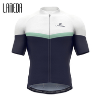 LAMEDA Men's Cycliny Short Sleeve Breathable Summer Biking Top Jersey Moisure Wicking Mountain MTB Cycling Clothing with Pockets