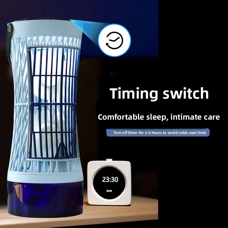 屋外ファンライトキャンプ超長時間耐久周囲光デスクトップ充電エアコンファン冷却小型エアコン