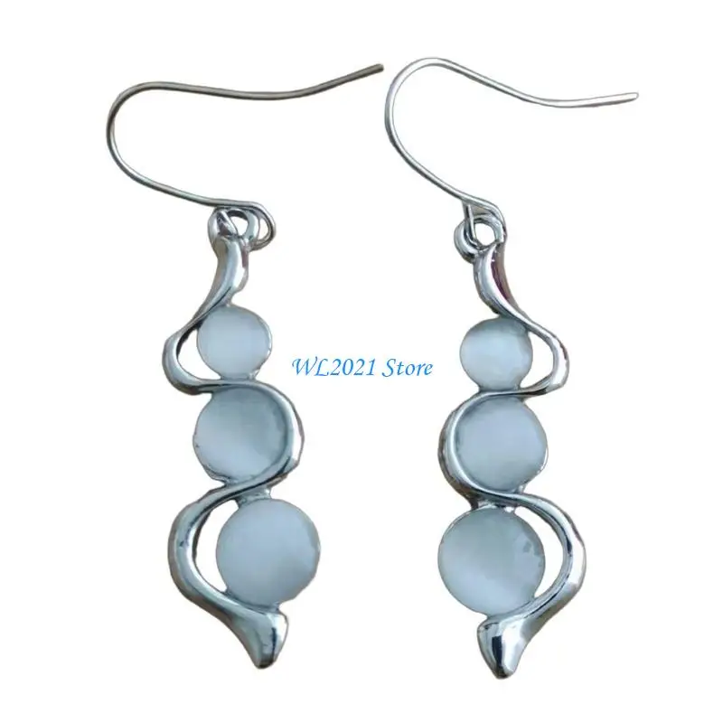 G5GC CATS ELESANT CATS GEMSTONSERS DROP SPORTS OPAL DANGLE SARRINGS Jewelry for Women Sicslish Valentines Day أو HIARDIN