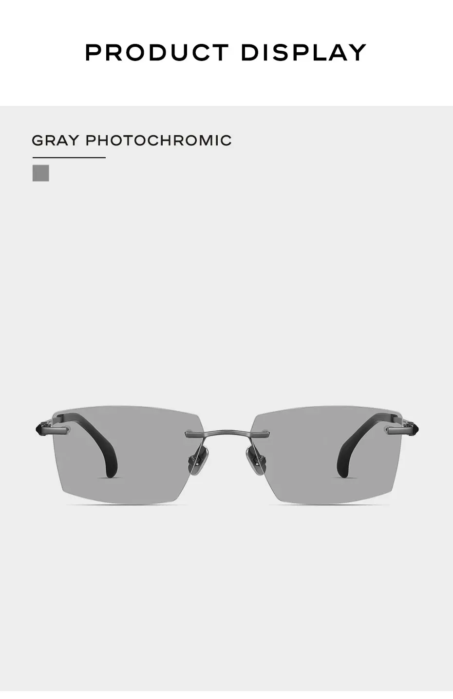 CAPONI Outdoor Polarisierte Sonnenbrille Männer Reinem Titan Licht Designer Fahrer Sonnenbrille Photochrome UV400 Schützen Brillen BS7532 – Detail 12