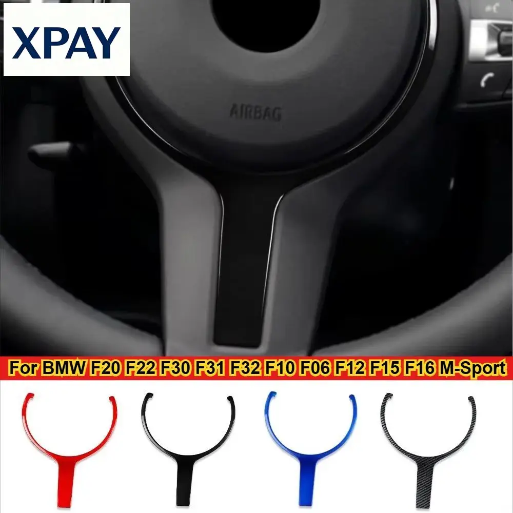 

Новый автомобиль для BMW F20 F22 F30 F31 F32 F10 F06 F12 F15 F16 M-Sport глянцевый черный красный сменная отделка рулевого колеса ABS автомобильные аксессуары