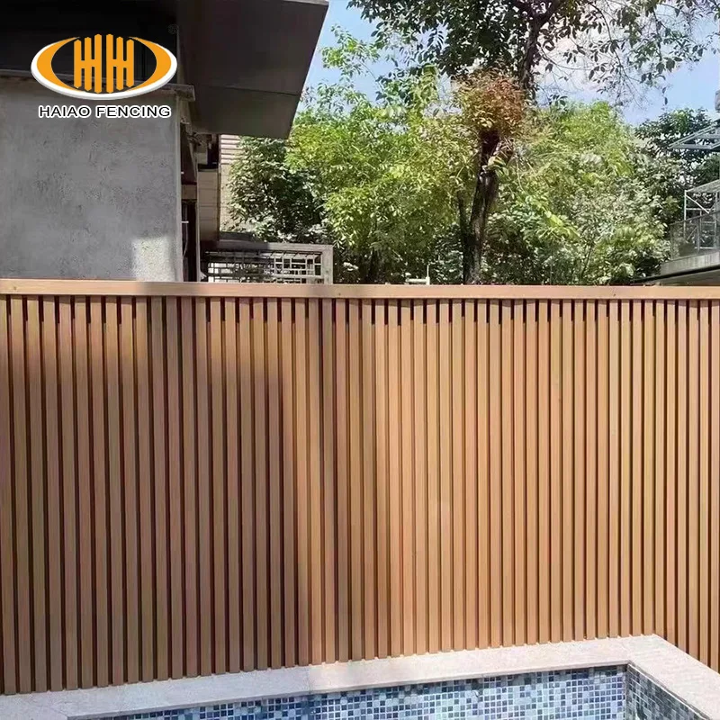 custom.Modern Building Fence Wpc Cheap Panels 3d Co-extrusion Wood Composite Fence Panel Garden Private Fence Panel