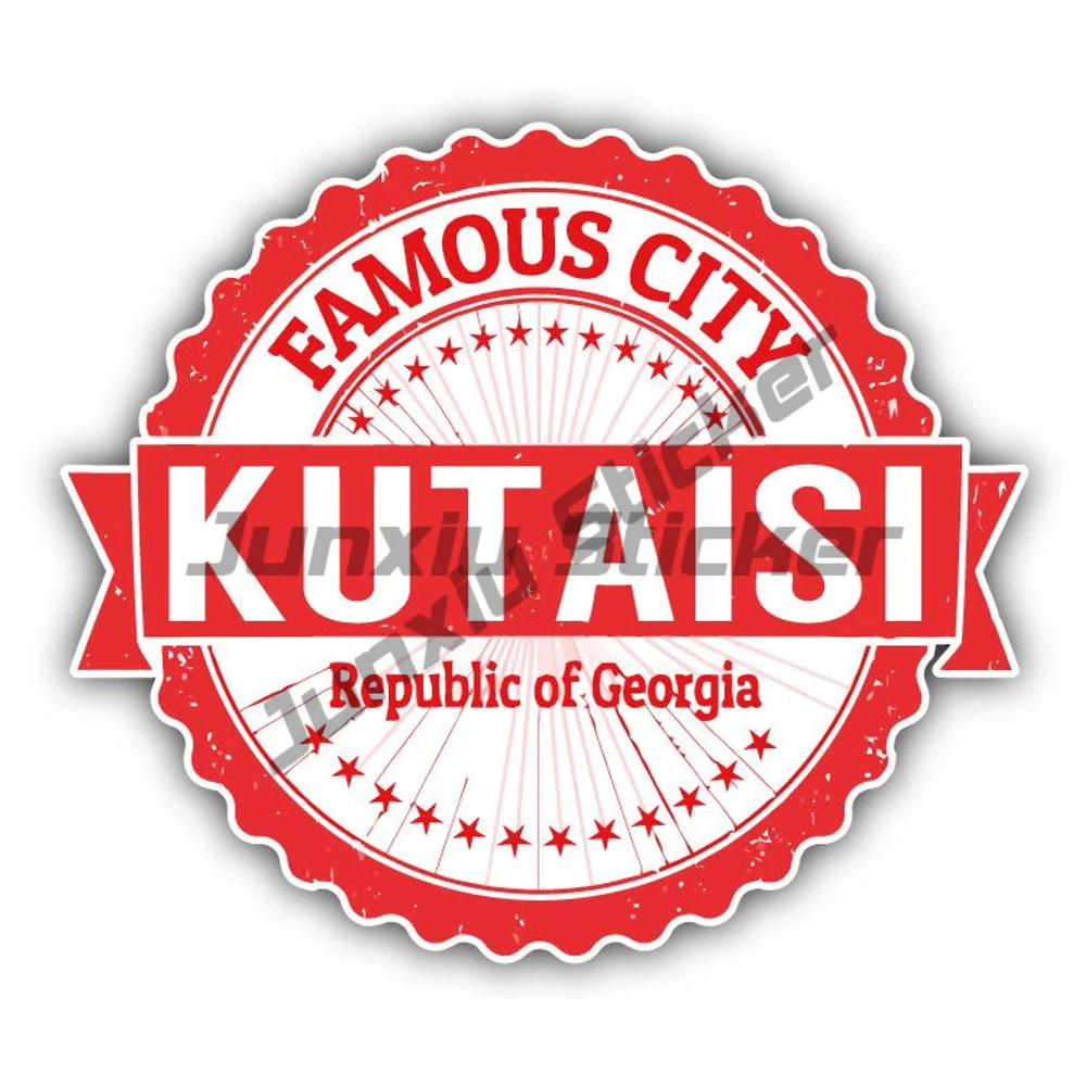 

Kutaisi City Sticker Georgia Travel Stamp Waterproof Stickers Styling For Suv Car Bumper Window Phone Trunk Windshield Guitar
