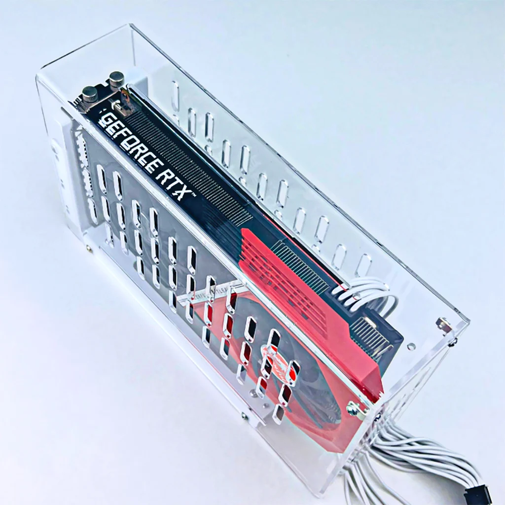 EGPU Laptop Externe Grafikkarte Metallhalterung + Acrylrahmen Videokarten GPU-Dock-Halter für Oculink Externes PC-Gehäuse – Detail 19