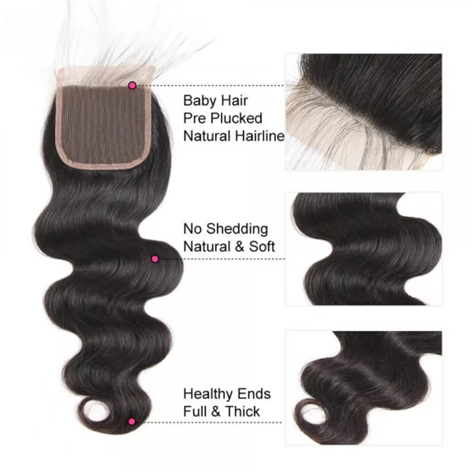 16A الجسم موجة 100% حزم الشعر البشري 3 4 5 قطعة عذراء الشعر موجة المياه حزم 30 34 بوصة لحمة مزدوجة ملحقات النسيج الشعر الخام