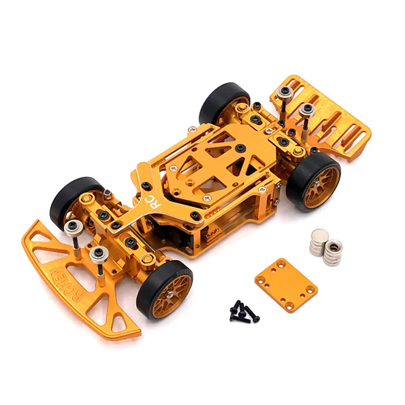 WLtoys Jingshang Mosquito Car 1/28 RC Car Metal Upgraded Frame, RC02 Rear Drive Drift/Racing Modified Model , 4Colors