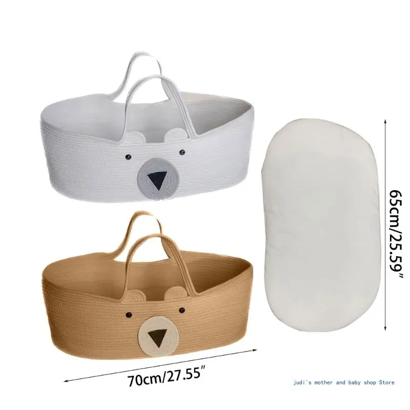 Baby Changing Basket Moses Basket for Babies Portable Baby Sleeping-Basket 28in