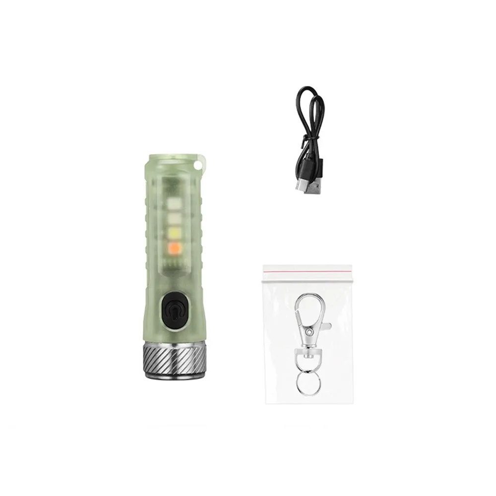 

Super Bright Mini Keychain Flashlight Rechargeable with Magnetic Base Portable Pocket Flashlight Multifunctional Waterproof
