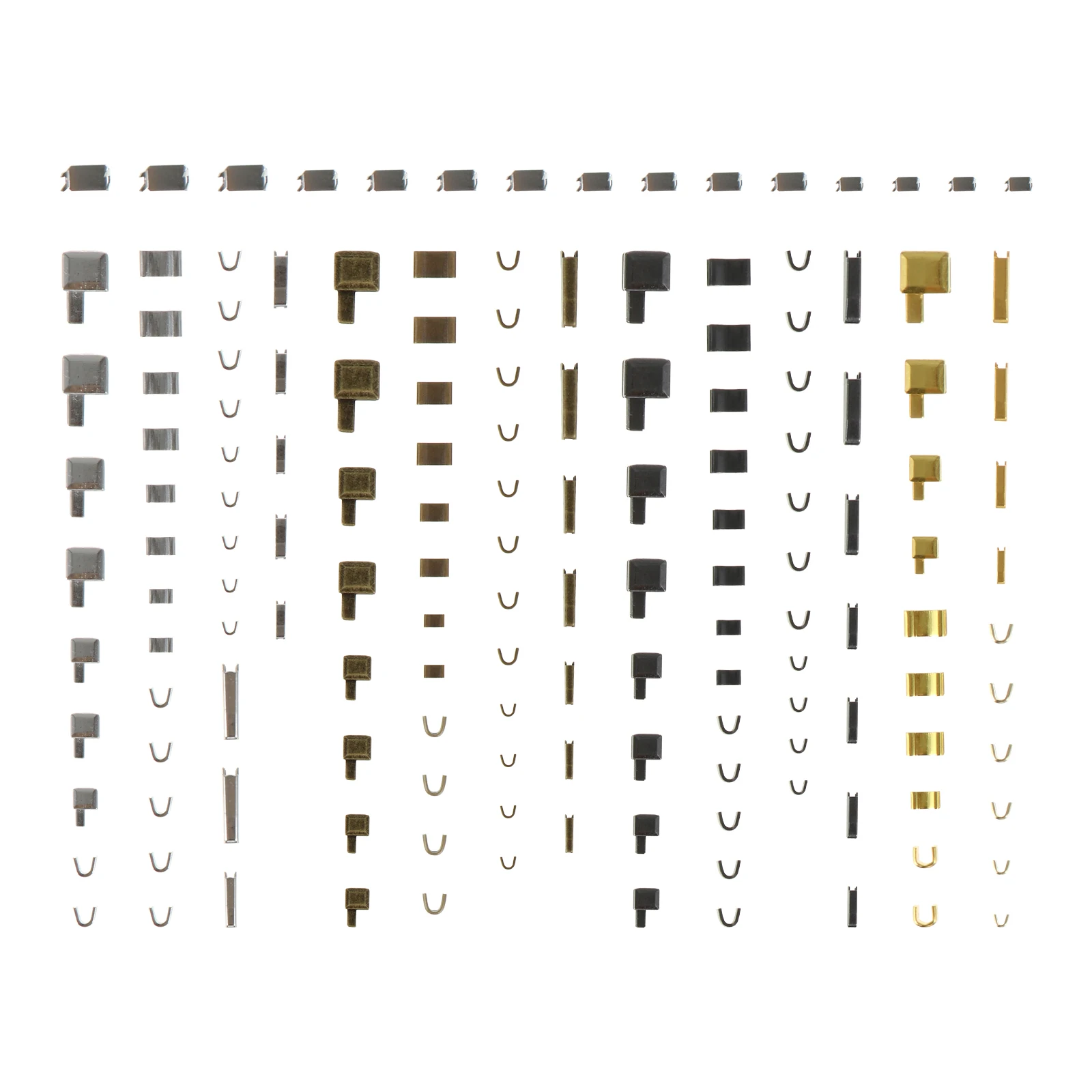 

48 Sets Head Accessories Durable Alloy Sliders Retainer Repair Zipper Retainer Accessories Kit For Clothing Projects