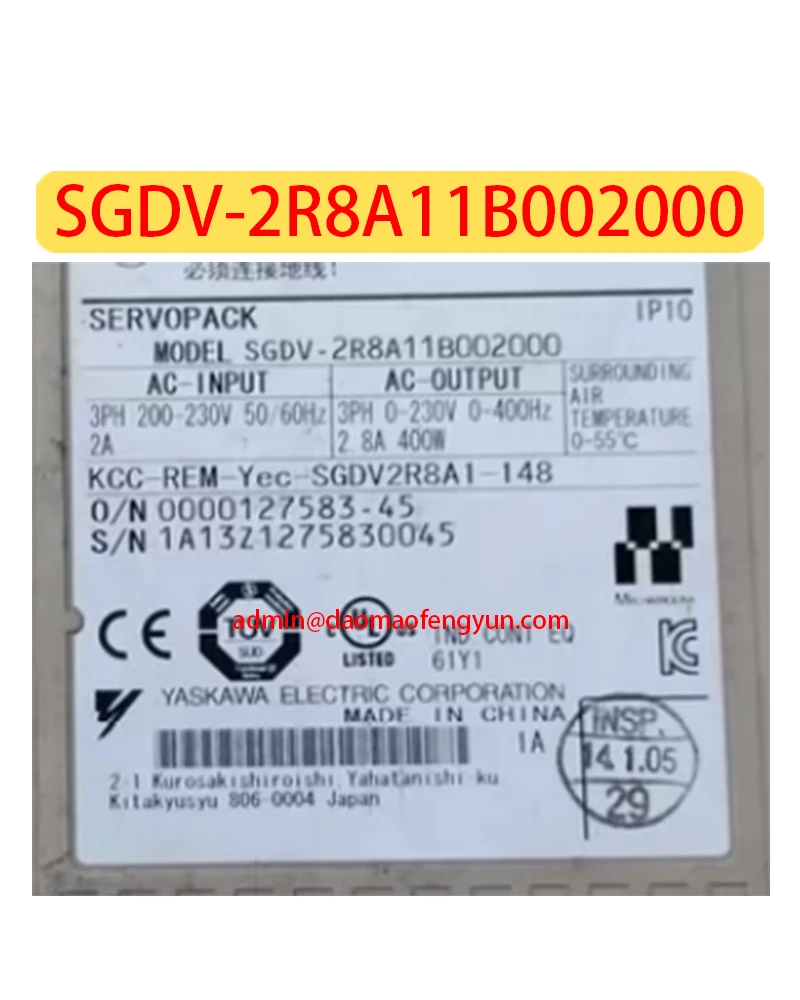 

SGDV-2R8A11B002000 Used Servo Drive SGDV 2R8A11B002000，Fast shipping