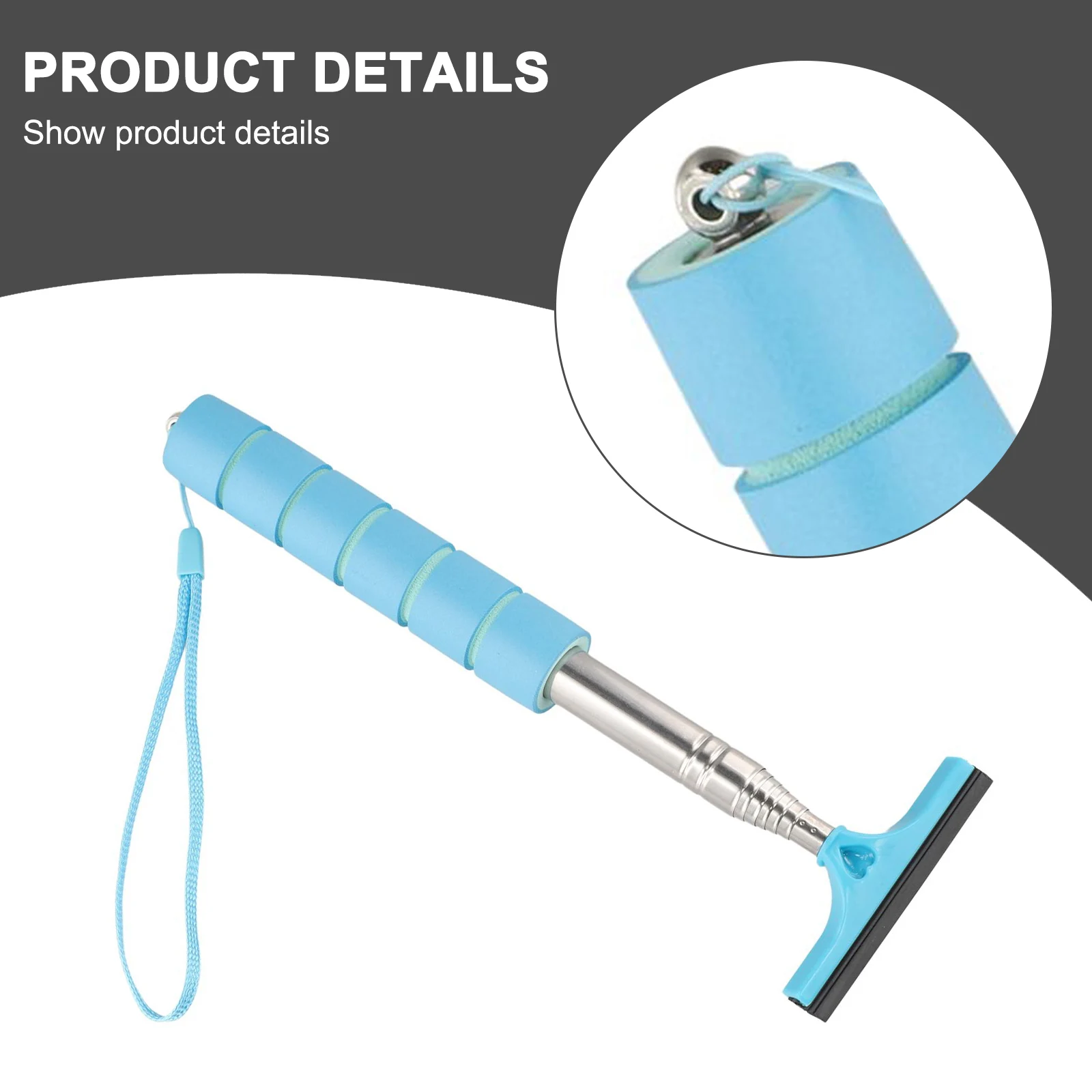 Car Mirror Squeegee Glass Cleaning Glass Cleaning Layered Brush Head Rearview Side Mirror Telescopic Mirror 1pc Easy To Clean
