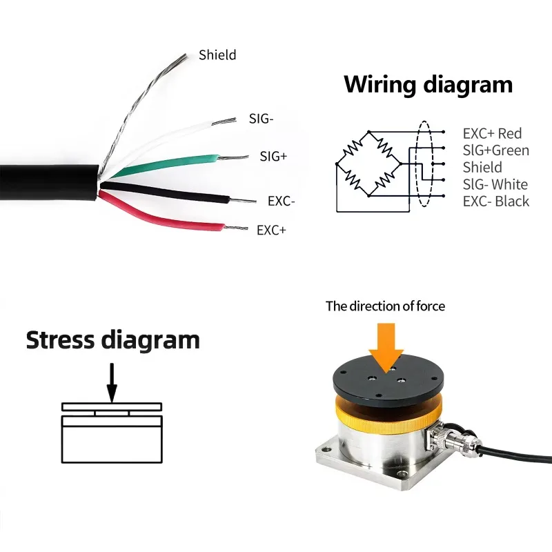 Flat Load Sensor Force Sensor Pressure Tensile Measurement Various Loads