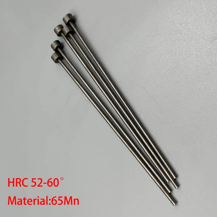 1.5mm OD 1.5*100/150/200 1.5x100/150/200 65Mn HRC60 Round Tip Plastic Injection Component Mold Straight Punching Ejector Pin