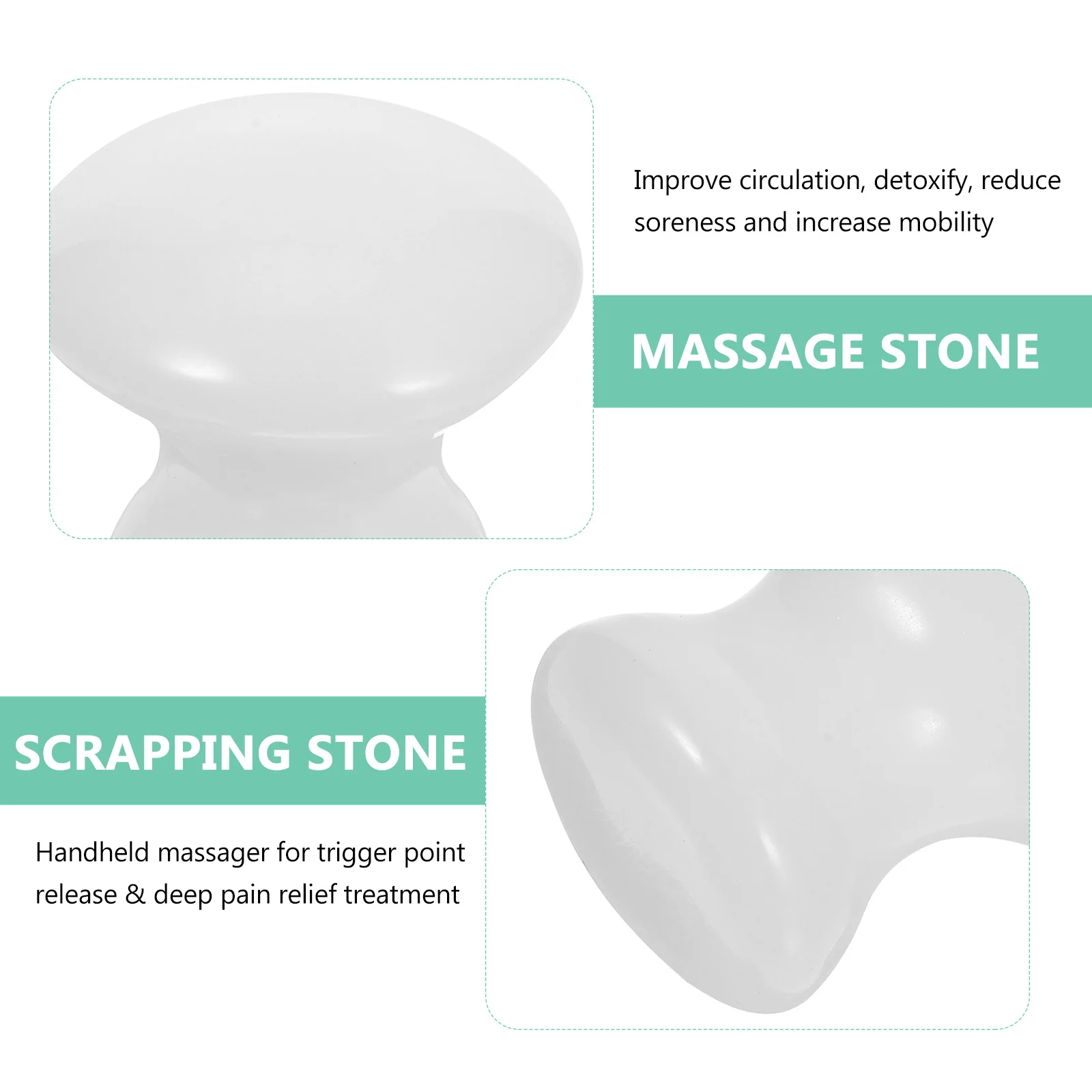 Jade Paddestoel Massager 1 st Steen Gezichtsroller voor Oogmassage Schrapen Huidverzorging Schoonheid Afslanken Tool