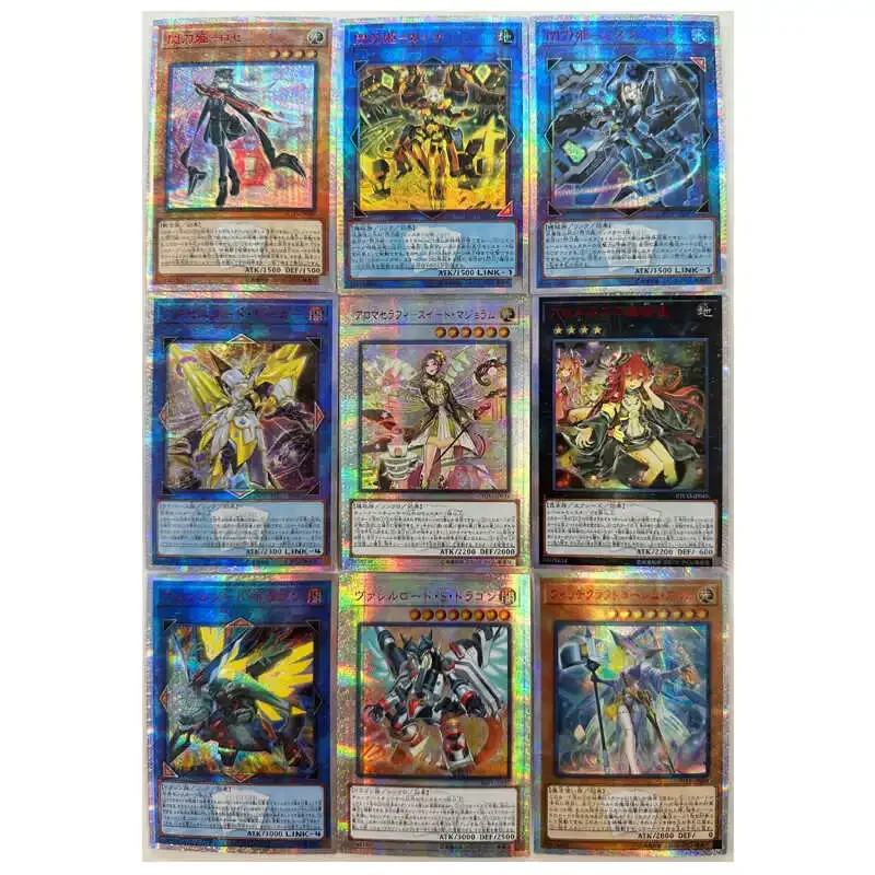 9 buah/set yu-gi-oh! Duel Monster 20th Red Shattered SER DIY 2nd Shot Sky Striker Ace Anime permainan koleksi Pertempuran kartu hadiah mainan